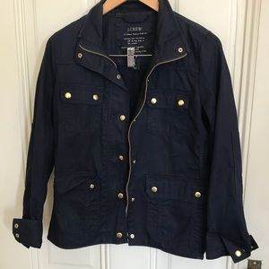 JCrew Relaxed Boyfriend Field Jacket in Navy